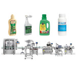 Автоматична етикетираща линия за пълнене на пестициди, течни торове, затваряне