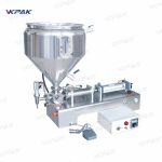 Полуавтоматична пневматична машина за пълнене на сметана за гъст сос със смесване