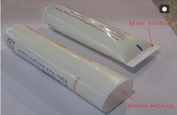 welding samples from ultrasonic tubes sealer заваряване с мостри.jpg