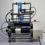 Полуавтоматична машина за етикетиране на флакони със спринцовка и кръгли бутилки