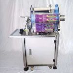 Полуавтоматична машина за етикетиране на флагове за колбаси, сгъваема машина за етикетиране на стикери